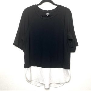 Bobeau Layered Short-Sleeve Top